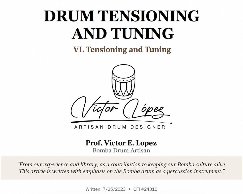 Publications and Writings  “Drum Tensioning and Tuning”