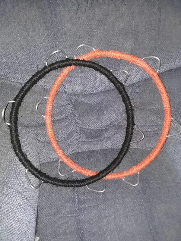 Overhead rings with decoration sisal rope